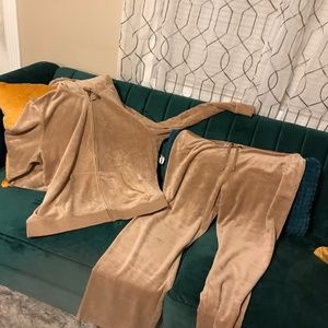 Velour set jacket XXL and pants XL